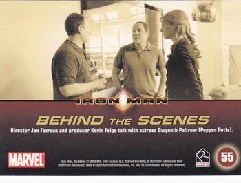 2008 Rittenhouse Iron Man #55 Jon Favreau / Kevin Feige / Gwyneth Paltrow Back