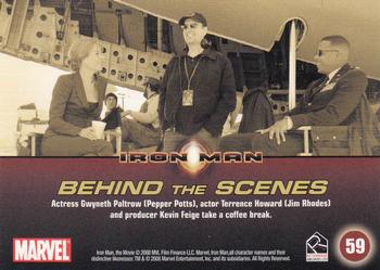 2008 Rittenhouse Iron Man #59 Gwyneth Paltrow / Kevin Feige / Terrence Howard Back