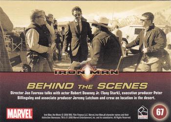 2008 Rittenhouse Iron Man #67 Jon Favreau / Robert Downey Jr. Back