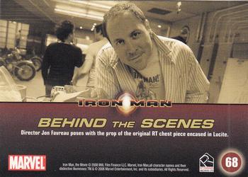 2008 Rittenhouse Iron Man #68 Jon Favreau Back