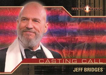 2008 Rittenhouse Iron Man - Casting Call #CC3 Jeff Bridges Front