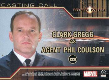 2008 Rittenhouse Iron Man - Casting Call #CC8 Clark Gregg Back