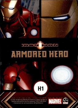 2008 Rittenhouse Iron Man - Armored Hero #H1 (flying alone) Back