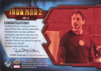 2010 Upper Deck Iron Man 2 - Memorabilia #IMC-9 Tony Stark Back
