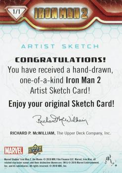 2010 Upper Deck Iron Man 2 - Sketch Cards #NNO Chris Butler Back