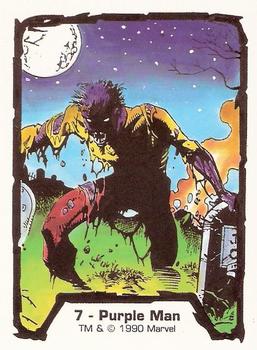1990 Comic Images Marvel Comics Jim Lee #7 Purple Man Front