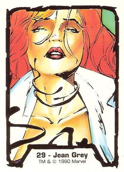 1990 Comic Images Marvel Comics Jim Lee #29 Jean Grey Front