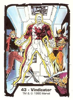 1990 Comic Images Marvel Comics Jim Lee #43 Vindicator Front