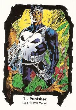 1991 Comic Images Marvel Comics Jim Lee II #1 Punisher Front