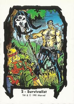 1991 Comic Images Marvel Comics Jim Lee II #2 Survivalist Front