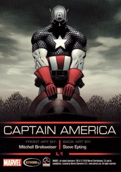 2010 Rittenhouse Legends of Marvel: Captain America #L1 Captain America Back