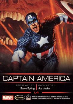 2010 Rittenhouse Legends of Marvel: Captain America #L4 Captain America Back