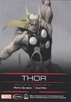 2011 Rittenhouse Legends of Marvel: Thor #L1 Thor Back