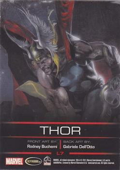 2011 Rittenhouse Legends of Marvel: Thor #L7 Thor Back