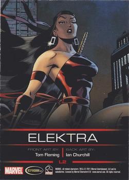 2011 Rittenhouse Legends of Marvel: Elektra #L2 Elektra Back