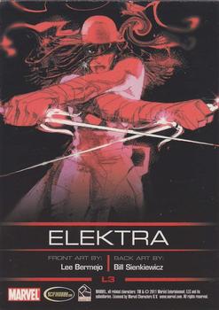2011 Rittenhouse Legends of Marvel: Elektra #L3 Elektra Back
