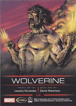 2011 Rittenhouse Legends of Marvel: Wolverine #L3 Wolverine Back