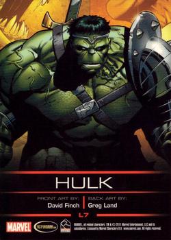 2012 Rittenhouse Legends of Marvel: Hulk #L7 Hulk Back
