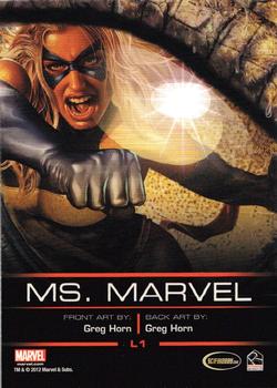 2012 Rittenhouse Legends of Marvel: Ms. Marvel #L1 Ms. Marvel Back