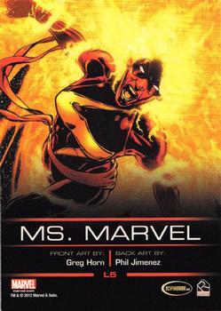 2012 Rittenhouse Legends of Marvel: Ms. Marvel #L5 Ms. Marvel Back