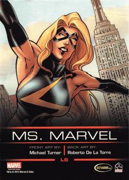 2012 Rittenhouse Legends of Marvel: Ms. Marvel #L6 Ms. Marvel Back