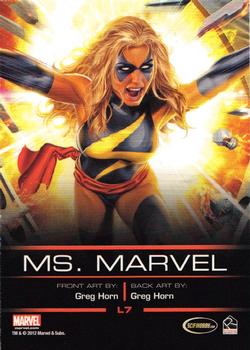 2012 Rittenhouse Legends of Marvel: Ms. Marvel #L7 Ms. Marvel Back