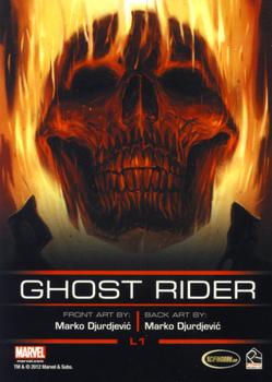 2012 Rittenhouse Legends of Marvel: Ghost Rider #L1 Ghost Rider Back
