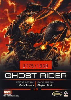 2012 Rittenhouse Legends of Marvel: Ghost Rider #L9 Ghost Rider Back