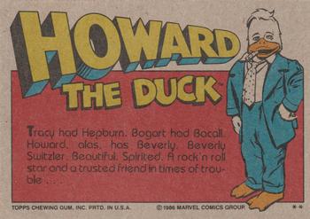 1986 Topps Howard the Duck #3 Beverly Switzler Back