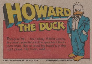 1986 Topps Howard the Duck #4 Phil Blumburtt Back