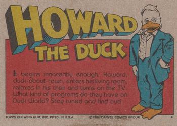 1986 Topps Howard the Duck #6 Howard on Duck World Back