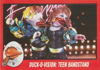 1986 Topps Howard the Duck #9 Duck-o-Vision: Teen Bandstand Front
