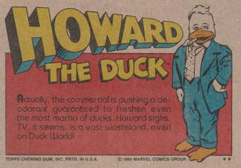 1986 Topps Howard the Duck #12 Duck-o-Vision: Football Commercial Back