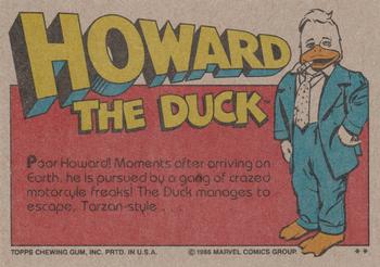 1986 Topps Howard the Duck #15 Motorcycle Maniacs! Back