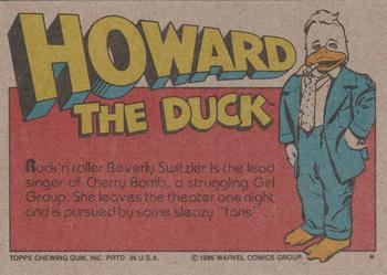1986 Topps Howard the Duck #16 Cherry Bomb's Best Lady! Back