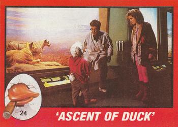 1986 Topps Howard the Duck #24 'Ascent of Duck' Front