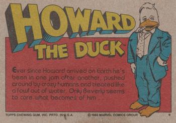 1986 Topps Howard the Duck #27 Humans ... Phooey! Back