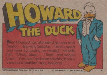 1986 Topps Howard the Duck #28 So Long, Ducky! Back