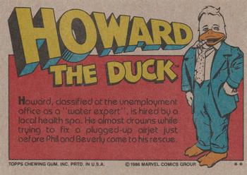 1986 Topps Howard the Duck #30 Howard In Hot Water Back