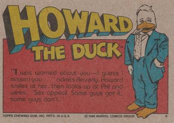 1986 Topps Howard the Duck #31 Howie & Bev ... Together Again! Back