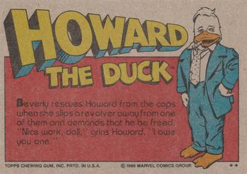 1986 Topps Howard the Duck #35 Beverly's Packin'! Back
