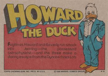 1986 Topps Howard the Duck #36 Master of Quack Fu Back