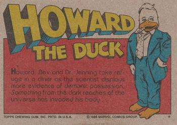 1986 Topps Howard the Duck #37 The Thing Within Jenning Back