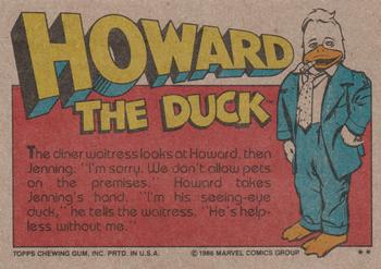 1986 Topps Howard the Duck #38 Diner Dilemma Back