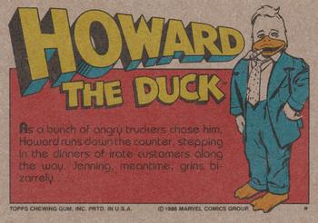 1986 Topps Howard the Duck #42 Stop That Duck! Back