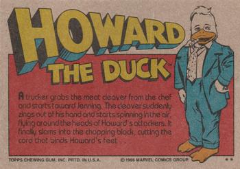 1986 Topps Howard the Duck #49 Earth vs. The Flying Cleavers Back