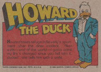 1986 Topps Howard the Duck #52 Everything's Ducky! Back