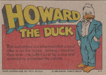 1986 Topps Howard the Duck #54 Hell on the Highway Back