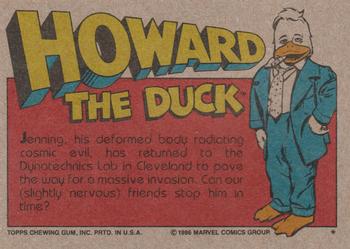 1986 Topps Howard the Duck #57 Facing the Fiend Back