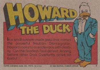1986 Topps Howard the Duck #58 Howard to the Rescue! Back